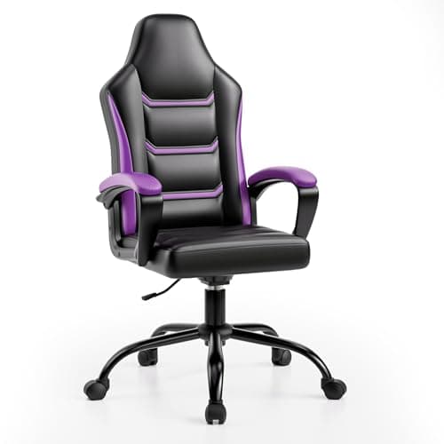 Chaise Gaming Ergonomique Pourpre Réglable pour Adultes et Adolescents