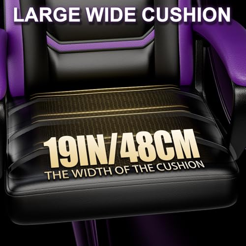 Chaise Gaming Ergonomique Pourpre Réglable pour Adultes et Adolescents