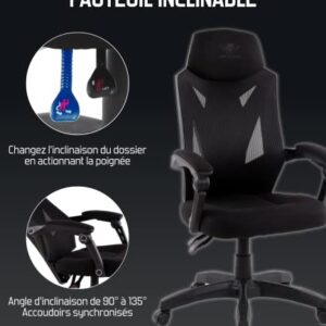 Chaise Gaming Ergonomique Spirit Of Gamer – Tissu Respirant, Inclinable 90°-135°