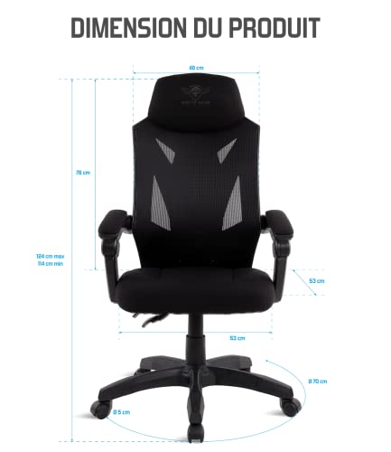 Chaise Gaming Ergonomique Spirit Of Gamer – Tissu Respirant, Inclinable 90°-135°