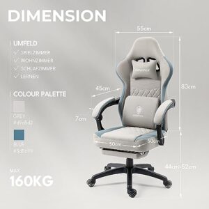 Chaise Gaming Ergonomique avec Repose-Pieds et Massage – Dowinx 150 kg