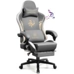 Chaise Gaming GTPLAYER Dragon Series Ergonomique avec Haut-Parleur Bluetooth et Repose-Pieds
