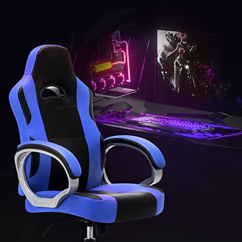 Chaise Gaming IntimaTe WM Heart Ergonomique Bleu, Dossier Inclinable et Réglable