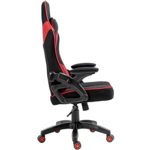 Chaise Gaming KRAKEN CHAIRS Ergonomique Réglable Noir-Rouge avec Accoudoirs et Coussin Lombaire