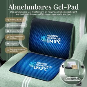 Chaise Gaming MEENICE Ergonomique avec Réglage, Repose-Pieds et Coussin Gel Vert