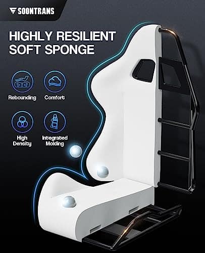 Chaise Gaming Massante Soontrans Ergonomique avec Support Lombaire et Repose-pied