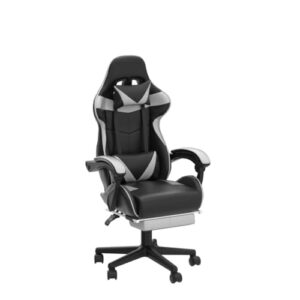 Chaise Gaming Massante Soontrans Ergonomique avec Support Lombaire et Repose-pied