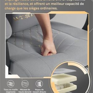 Chaise Gaming Massante WOLTU GS08gr – Ergonomique, Repose-Pieds, Charge 150kg
