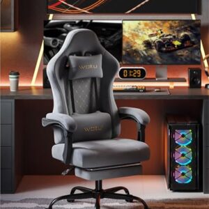 Chaise Gaming Massante WOLTU GS08gr – Ergonomique, Repose-Pieds, Charge 150kg