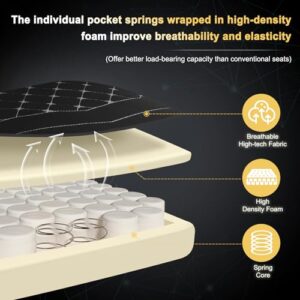 Chaise Gaming Massante WOLTU GS09szg avec Appui-tête et Repose-Pieds