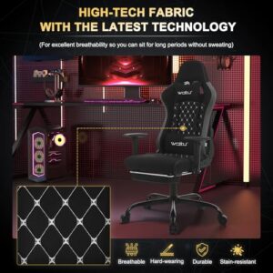 Chaise Gaming Massante WOLTU GS09szg avec Appui-tête et Repose-Pieds