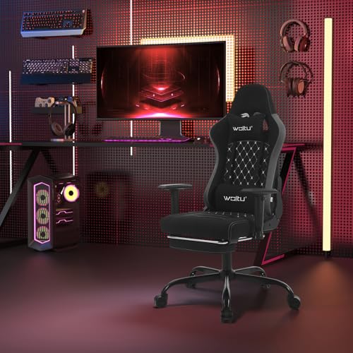 Chaise Gaming Massante WOLTU GS09szg avec Appui-tête et Repose-Pieds