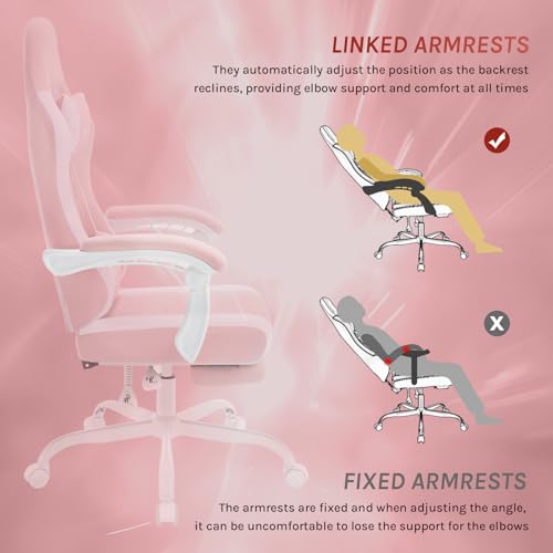 Chaise Gaming Massante WOLTU GS15rsw avec Appui-tête et Repose-Pieds