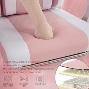 Chaise Gaming Massante WOLTU GS15rsw avec Appui-tête et Repose-Pieds