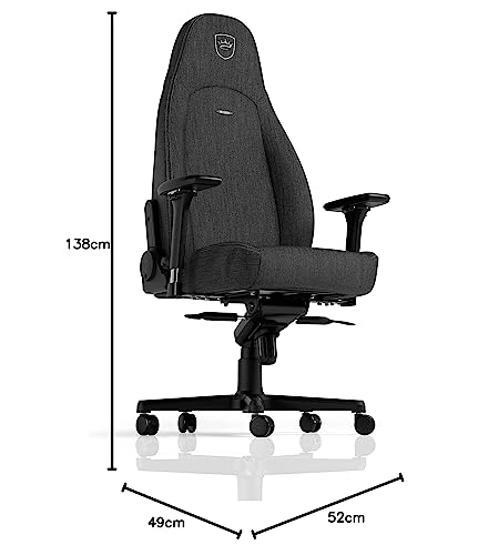 Chaise Gaming Noblechairs Icon TX Ergonomique en Tissu Anthracite – 150 kg