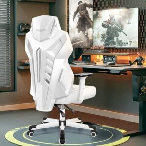 Chaise Gaming OneGame Ergonomique 3D, Dossier Réglable, 150KG, Blanc