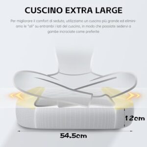 Chaise Gaming PZDO Ergonomique Noir avec Repose-Pieds et Tissu High-Tech