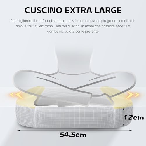 Chaise Gaming PZDO Ergonomique Noir avec Repose-Pieds et Tissu High-Tech