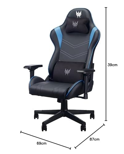 Chaise Gaming Predator : Confort Optimisé avec Coussin Lombaire et Accoudoirs Réglables