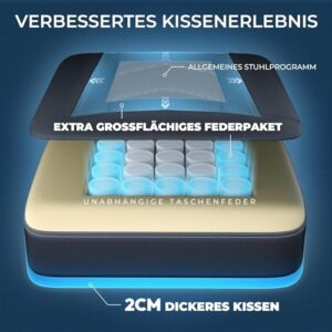 Chaise Gaming Pro Vigosit Ergonomique Inclinable Noire avec Accoudoirs et Repose-Pieds