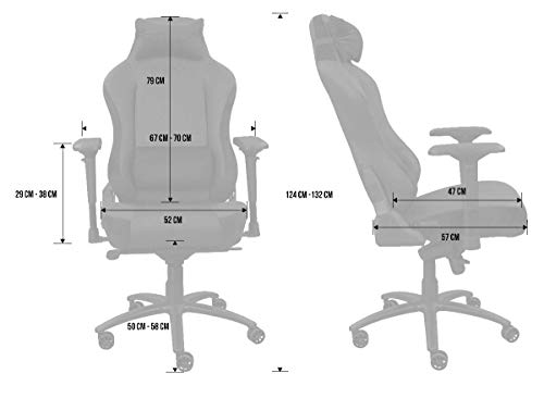 Chaise Gaming REKT Comfort-R Noir Simili Cuir et Velours – Fauteuil Haute Qualité avec Accoudoirs 4D