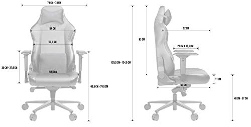 Chaise Gaming REKT Legend-R Noir Ergonomique avec Coussin Lombaire Ajustable