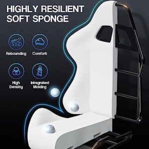 Chaise Gaming Racing Massante avec Soutien Lombaire et Appui-tête – Rouge