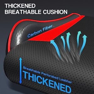 Chaise Gaming Racing Massante avec Soutien Lombaire et Appui-tête – Rouge