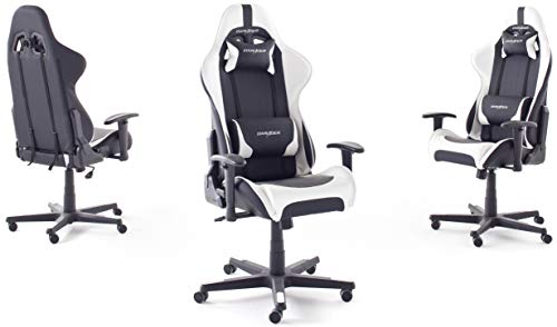 Chaise Gaming Robas Lund DX Racer 6 – Siège Bureau Ergonomique Noir-Blanc
