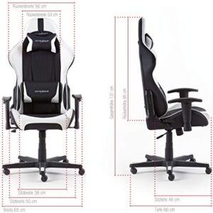 Chaise Gaming Robas Lund DX Racer 6 – Siège Bureau Ergonomique Noir-Blanc