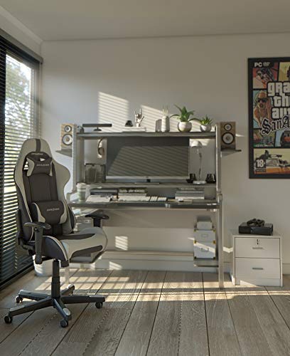 Chaise Gaming Robas Lund DX Racer 6 – Siège Bureau Ergonomique Noir-Blanc
