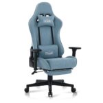 Chaise Gaming S*MAX Ergonomique avec Repose-Pieds, Accoudoirs 3D et Support Lombaire