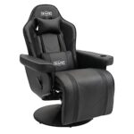 Chaise Gaming S*MAX avec Dossier Haut et Support Lombaire Réglable Noir