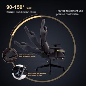 Chaise Gaming STARUZI avec Repose-Pieds et Support Lombaire Ergonomique