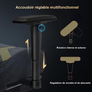 Chaise Gaming STARUZI avec Repose-Pieds et Support Lombaire Ergonomique