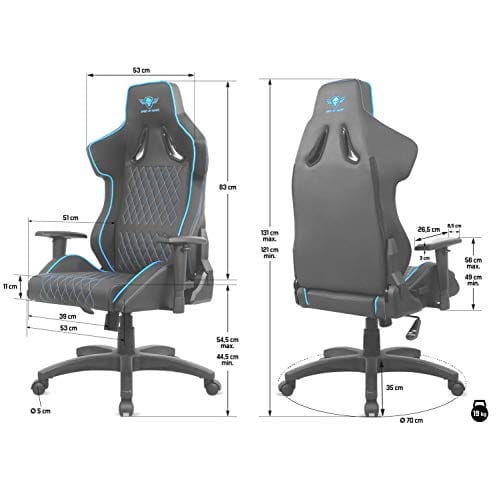 Chaise Gaming Spirit Of Gamer Néon Series – Ergonomique, Inclinable 160° (Bleu)