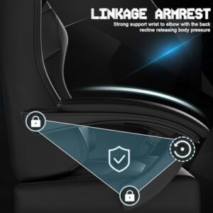 Chaise Gaming TRIUMPHKEY Ergonomique Ajustable avec Repose-Pieds et Massage