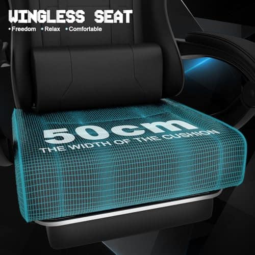 Chaise Gaming TRIUMPHKEY Ergonomique Ajustable avec Repose-Pieds et Massage