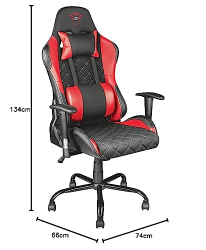 Chaise Gaming Trust Gaming GXT 707R – Fauteuil Bureau Pivotant 360° Rouge