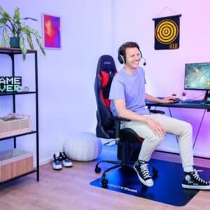 Chaise Gaming Trust Gaming GXT 708R – Dossier Réglable, Pivot 360° – Rouge