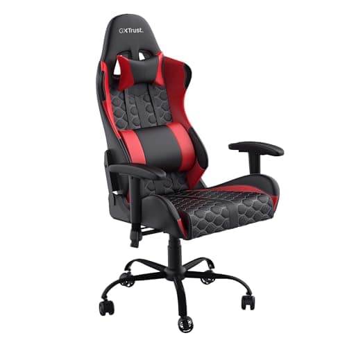 Chaise Gaming Trust Gaming GXT 708R – Dossier Réglable, Pivot 360° – Rouge