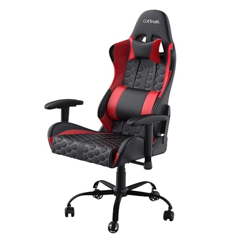 Chaise Gaming Trust Gaming GXT 708R – Dossier Réglable, Pivot 360° – Rouge