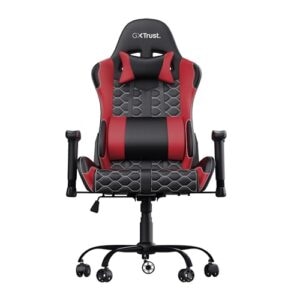 Chaise Gaming Trust Gaming GXT 708R – Dossier Réglable, Pivot 360° – Rouge
