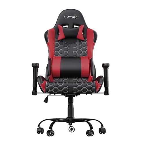 Chaise Gaming Trust Gaming GXT 708R – Dossier Réglable, Pivot 360° – Rouge