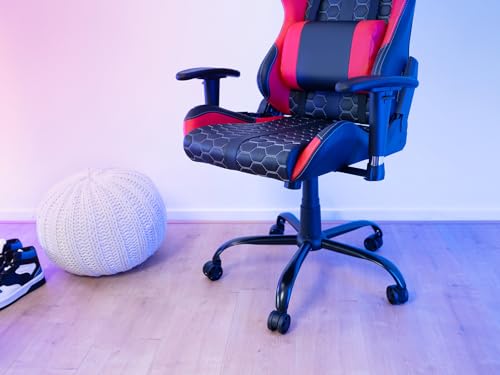 Chaise Gaming Trust Gaming GXT 708R – Dossier Réglable, Pivot 360° – Rouge