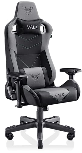 Chaise Gaming VALK Gaia Tissu Respirant, Ergonomique, Accoudoirs 4D, Onyx Noir