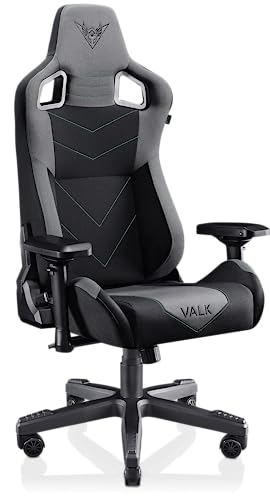 Chaise Gaming VALK Gaia Tissu Respirant, Ergonomique, Accoudoirs 4D, Onyx Noir