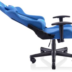 Chaise Gaming VALK Nyx en Tissu Respirant Bleue avec Accoudoirs 2D