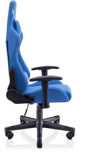Chaise Gaming VALK Nyx en Tissu Respirant Bleue avec Accoudoirs 2D