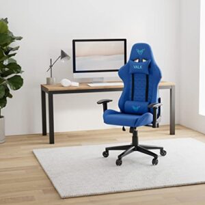 Chaise Gaming VALK Nyx en Tissu Respirant Bleue avec Accoudoirs 2D